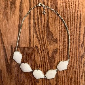 Kendra Scott Gold Necklace with White Gemstones